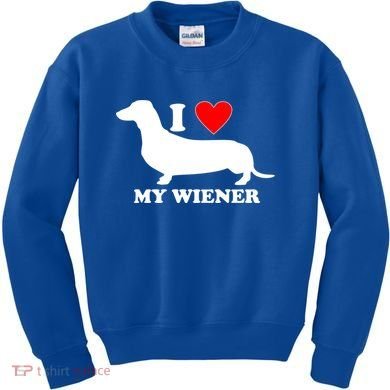 I Love My Wiener Kids Sweatshirt