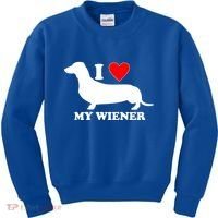 I Love My Wiener Kids Sweatshirt thumb 0