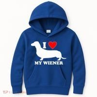 I Love My Wiener Kids Hoodie thumb 0