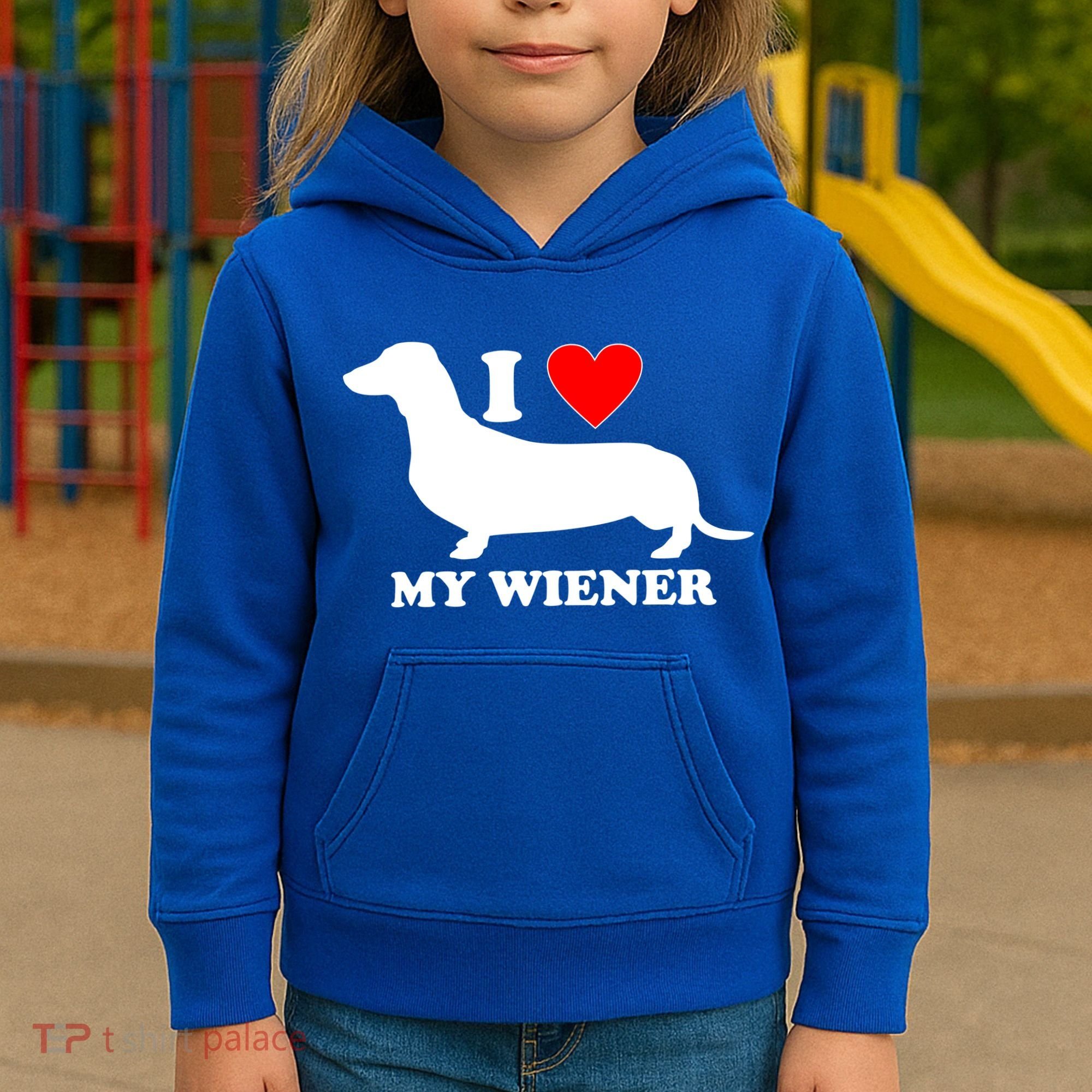 I Love My Wiener Kids Hoodie
