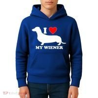 I Love My Wiener Kids Hoodie thumb 4