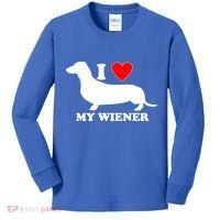 I Love My Wiener Kids Long Sleeve Shirt thumb 0