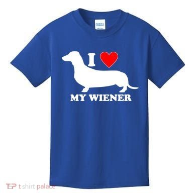 I Love My Wiener Kids T-Shirt