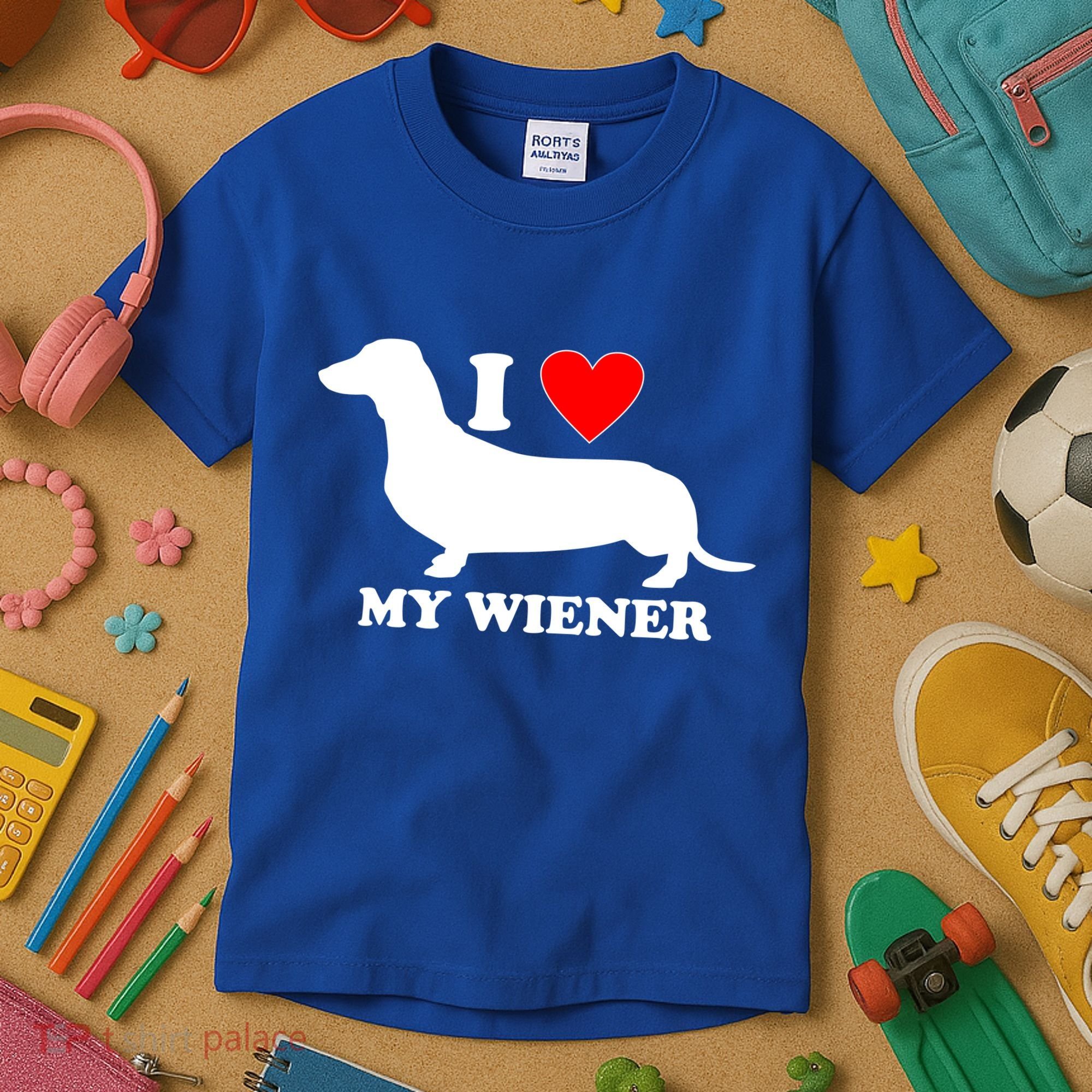 I Love My Wiener Kids T-Shirt