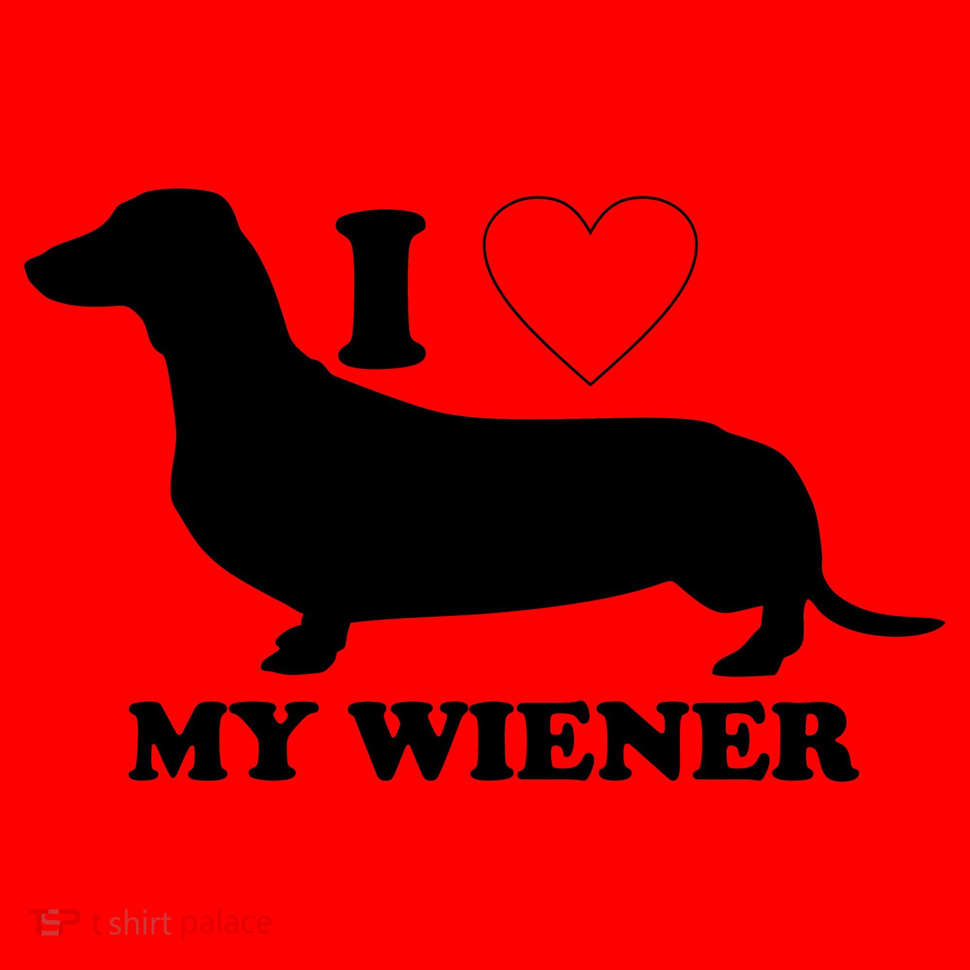 I Love My Wiener Santa Hat