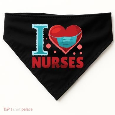 I Love Nurses USA-Made Doggie Bandana