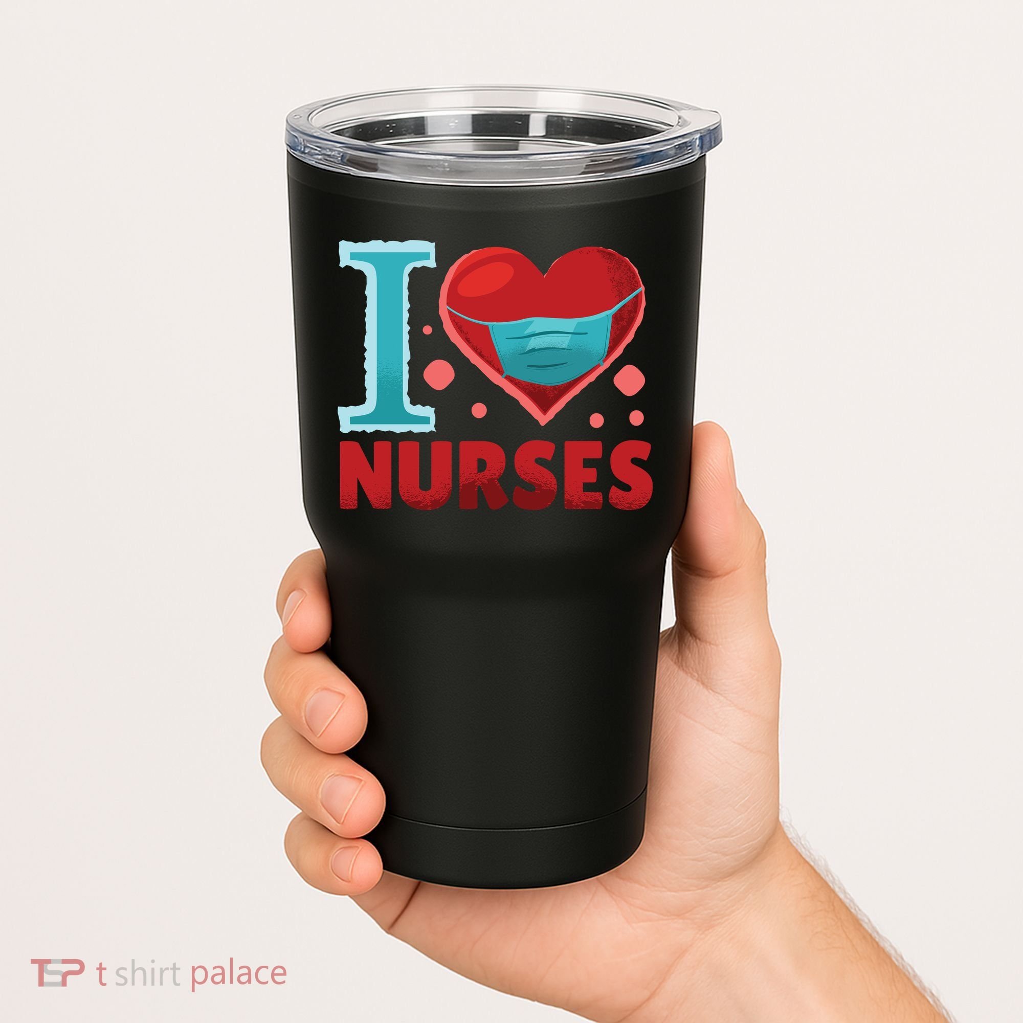 I Love Nurses Tumbler