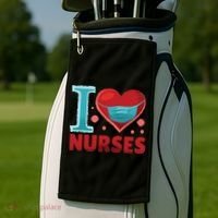 I Love Nurses Golf Towel thumb 2