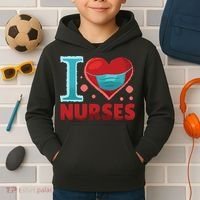 I Love Nurses Kids Hoodie thumb 2