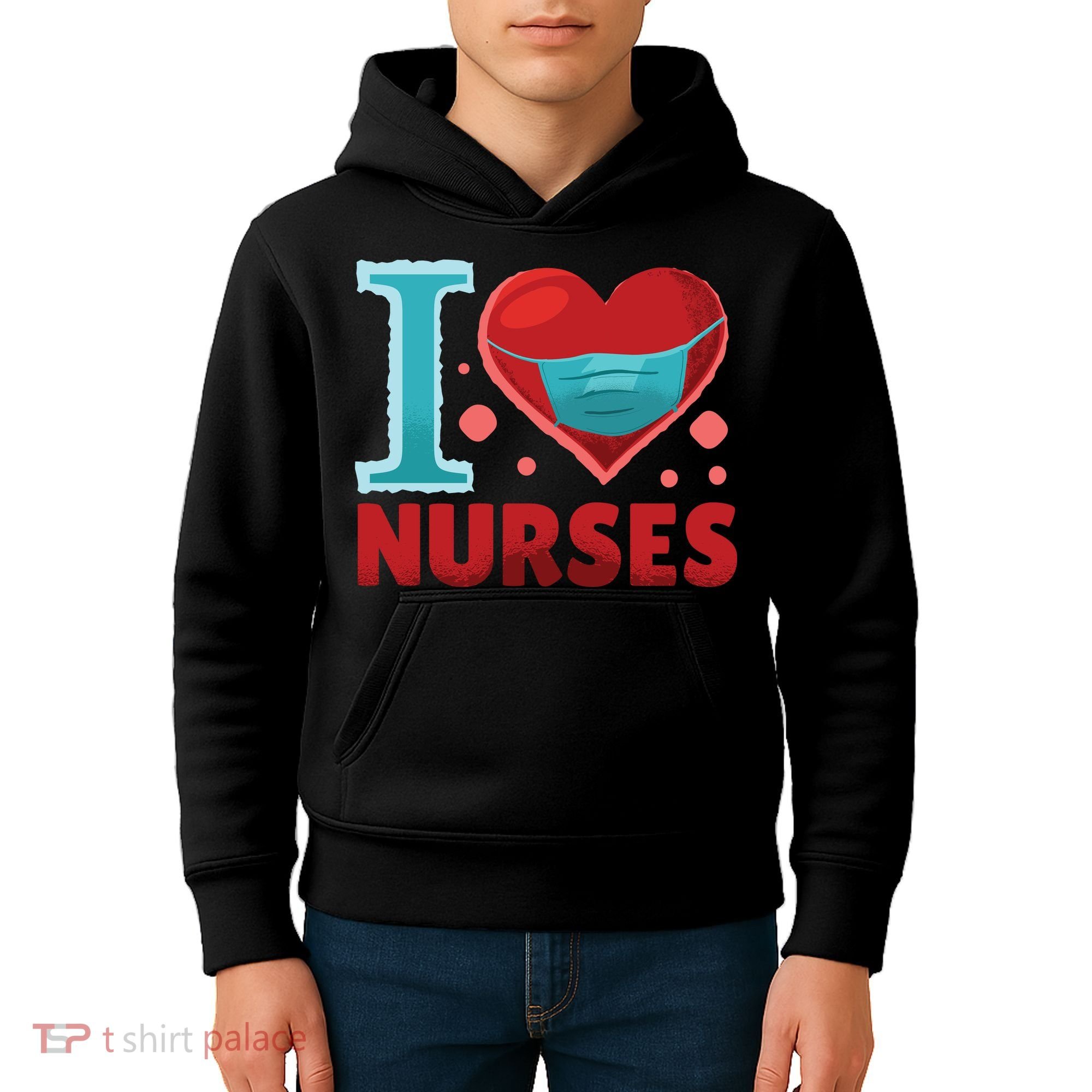 I Love Nurses Kids Hoodie