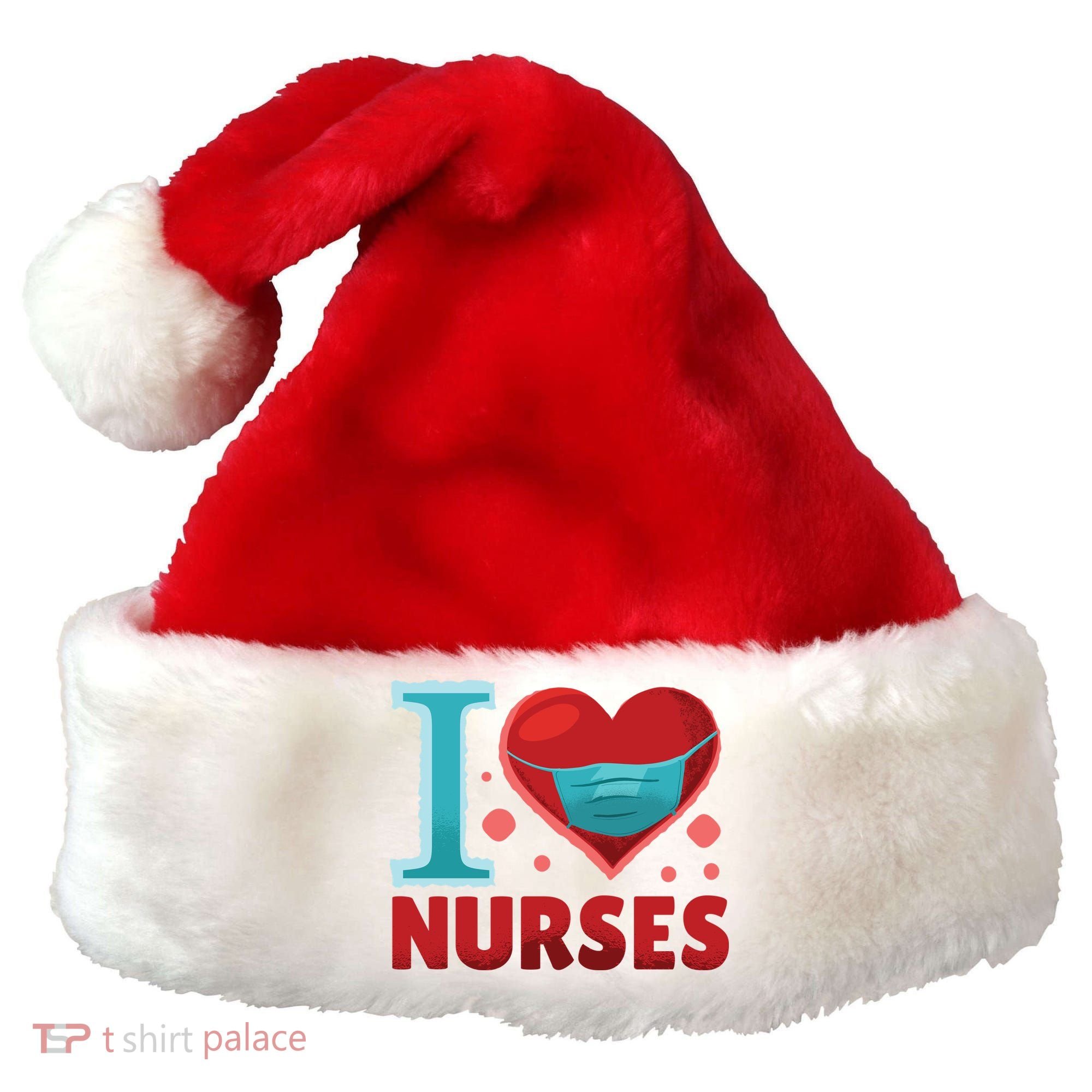 I Love Nurses Santa Hat