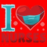 I Love Nurses Santa Hat thumb 1
