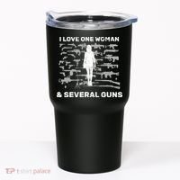 I Love One Woman and Several Guns Tumbler thumb 0