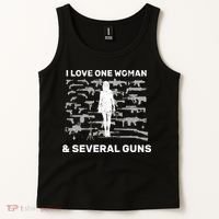 I Love One Woman and Several Guns Tank Top thumb 2