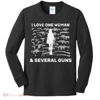 I Love One Woman and Several Guns Kids Long Sleeve Shirt thumb 0