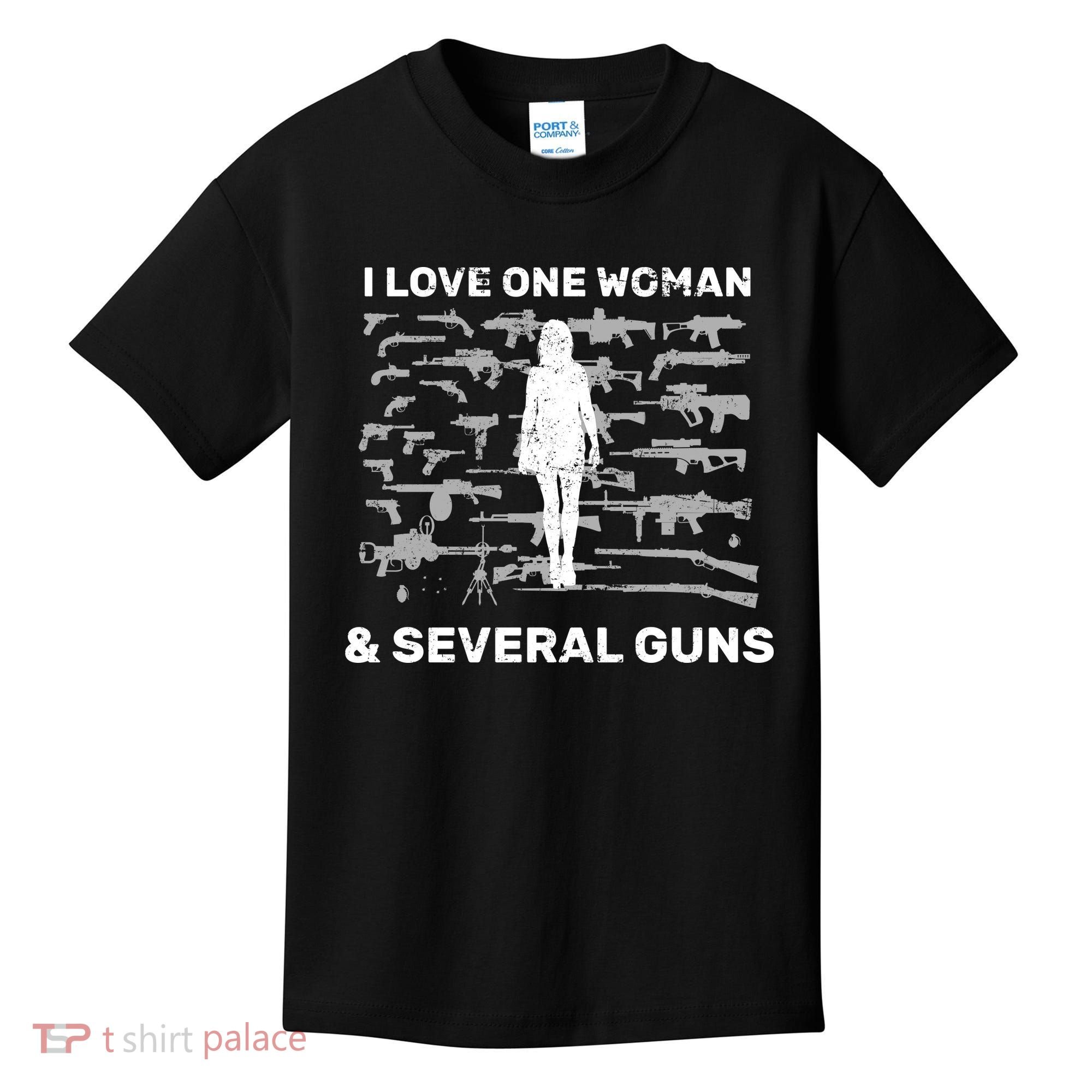 I Love One Woman and Several Guns Kids T-Shirt
