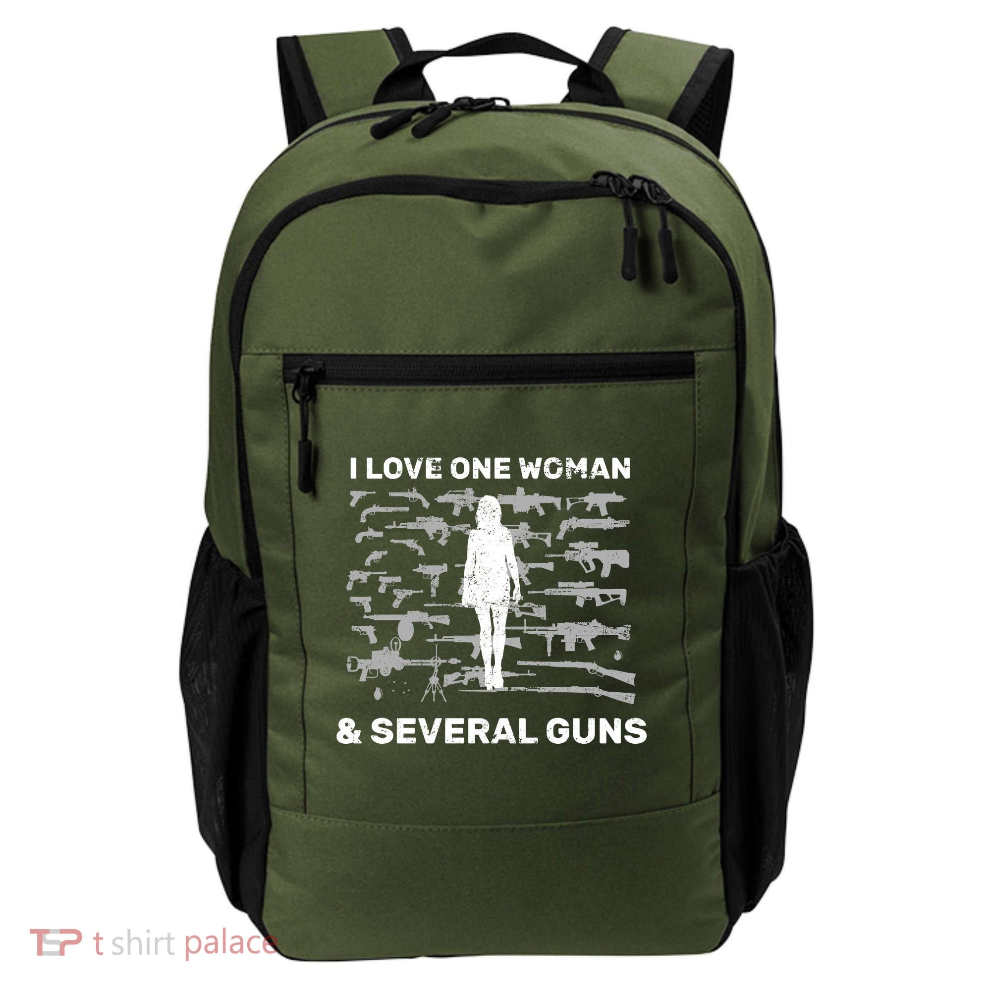 I Love One Woman and Several Guns Backpack