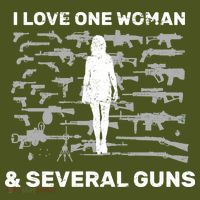 I Love One Woman and Several Guns Mousepad thumb 1