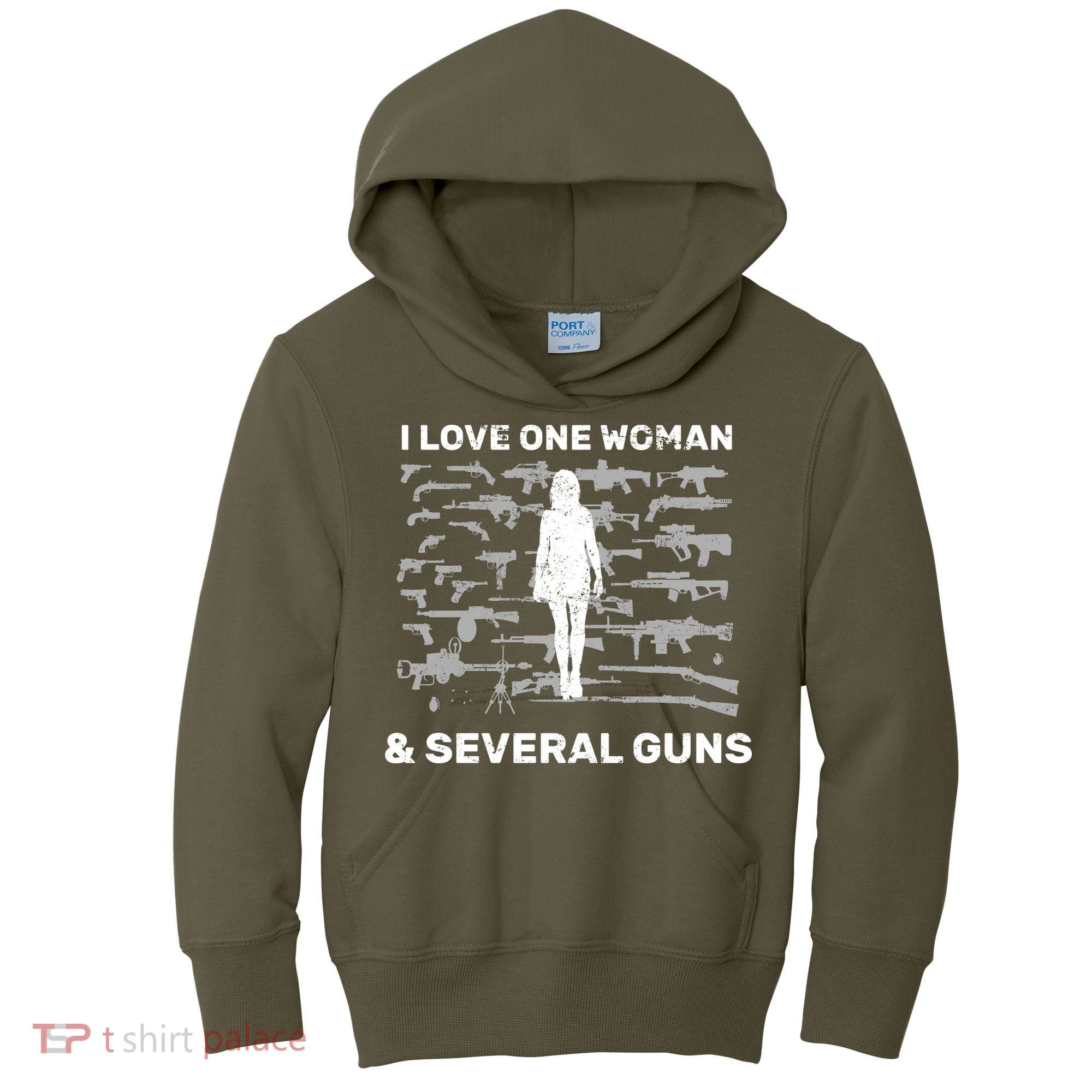 I Love One Woman and Several Guns Kids Hoodie