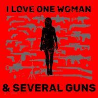 I Love One Woman and Several Guns Santa Hat thumb 1