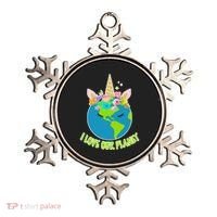 I Love Our Planet Earth Day Love Ornament thumb 0