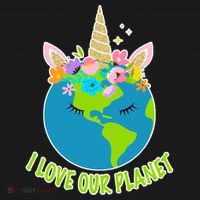 I Love Our Planet Earth Day Love Ornament thumb 1