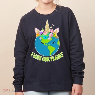 I Love Our Planet Earth Day Love Women's Sweatshirt