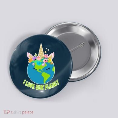 I Love Our Planet Earth Day Love Button