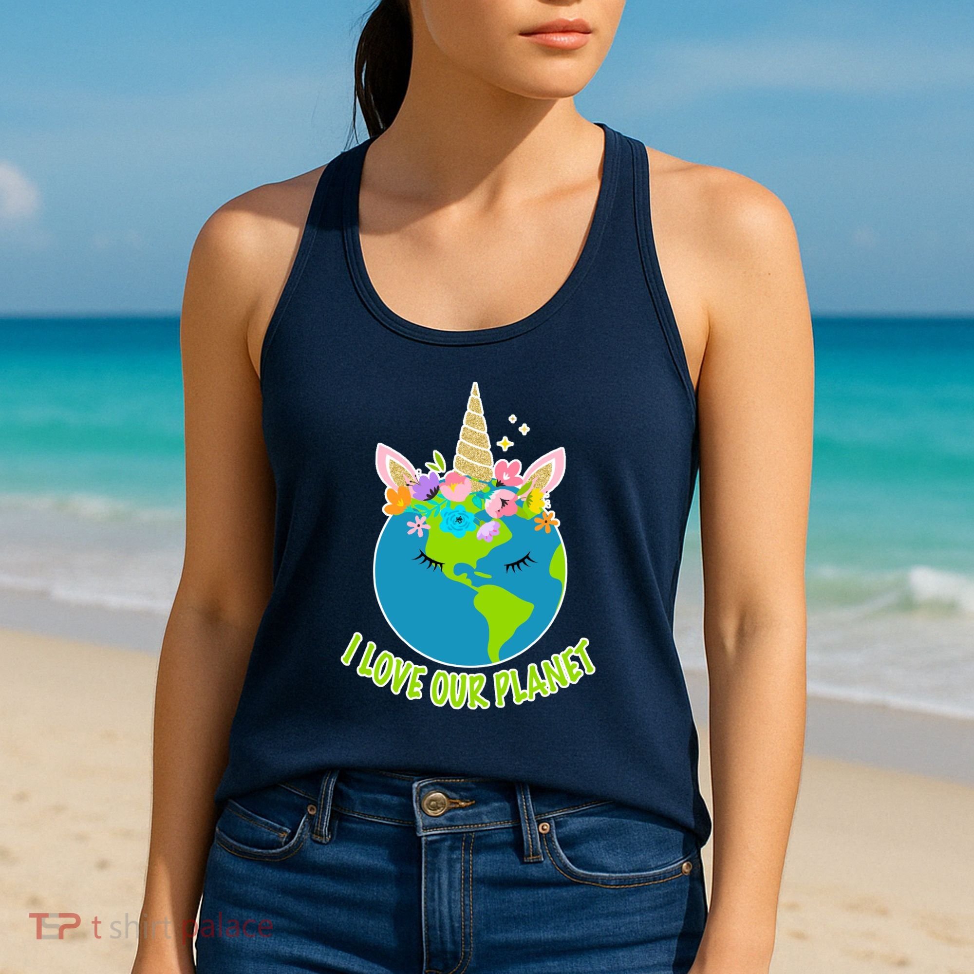 I Love Our Planet Earth Day Love Women's Tank Top