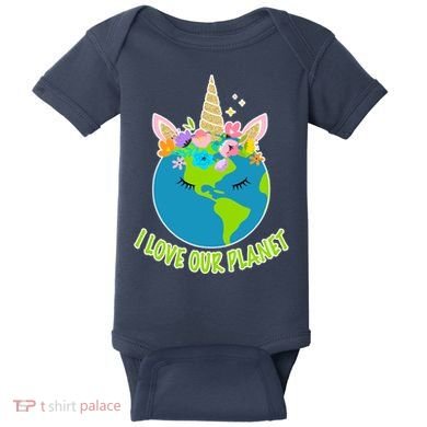 I Love Our Planet Earth Day Love Baby Bodysuit