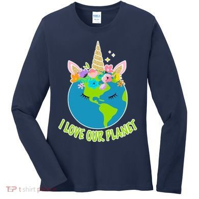 I Love Our Planet Earth Day Love Women's Long Sleeve Shirt