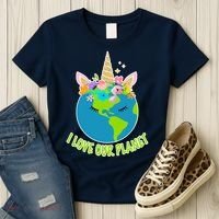 I Love Our Planet Earth Day Love Women's T-Shirt thumb 3