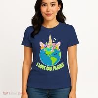 I Love Our Planet Earth Day Love Women's T-Shirt thumb 4