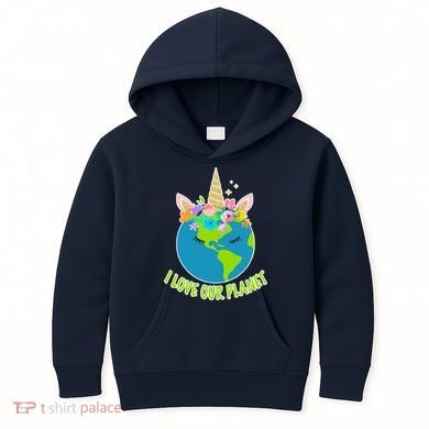 I Love Our Planet Earth Day Love Kids Hoodie