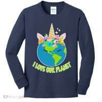 I Love Our Planet Earth Day Love Kids Long Sleeve Shirt thumb 0
