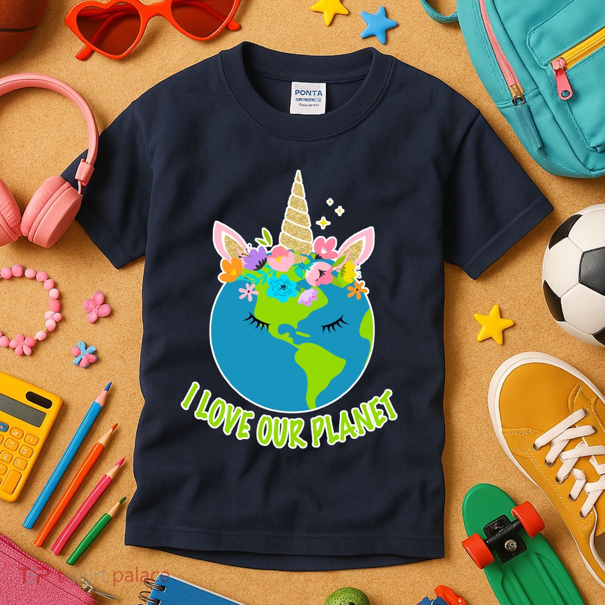 I Love Our Planet Earth Day Love Kids T-Shirt
