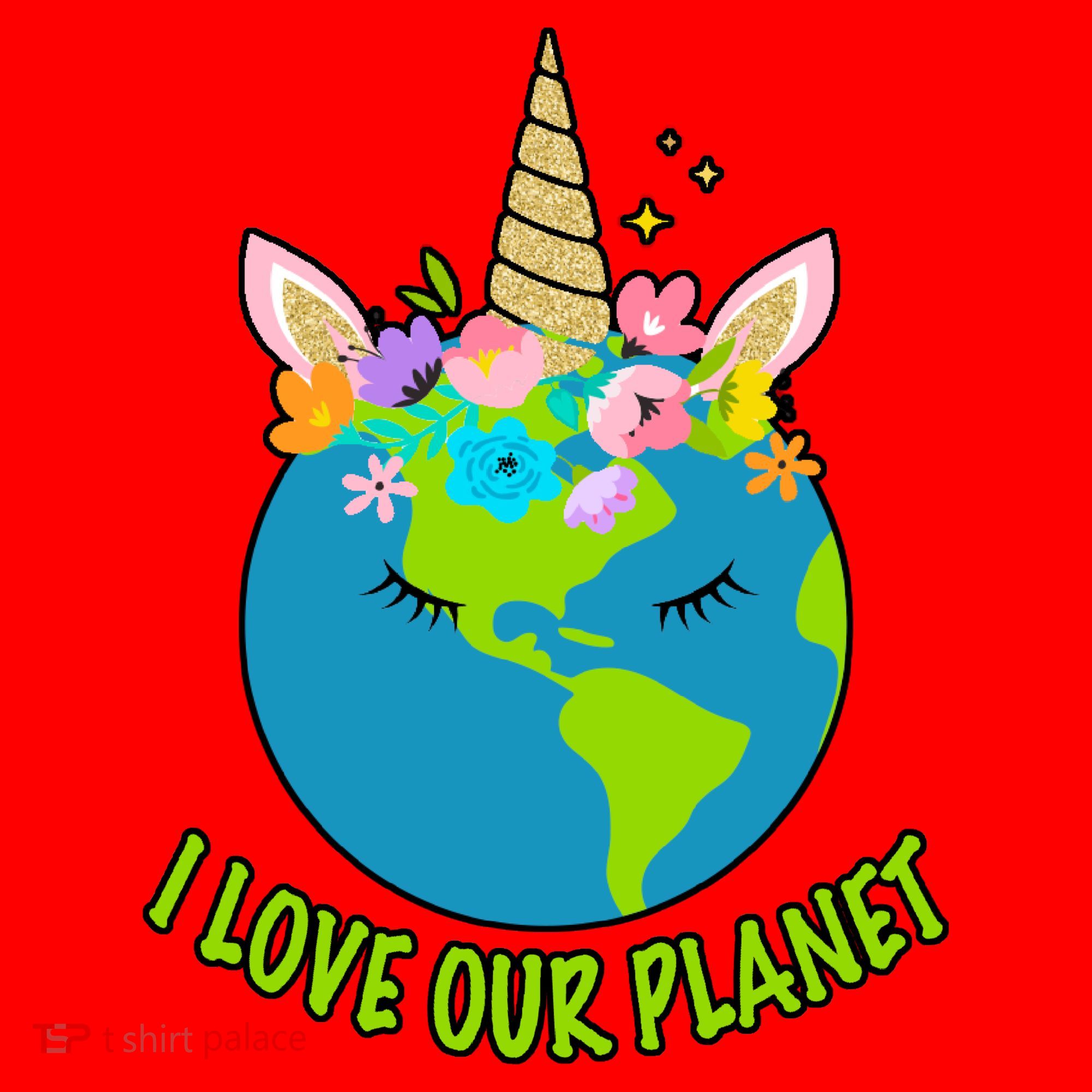 I Love Our Planet Earth Day Love Santa Hat
