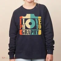 I Love Photography Camera Women's Sweatshirt thumb 0