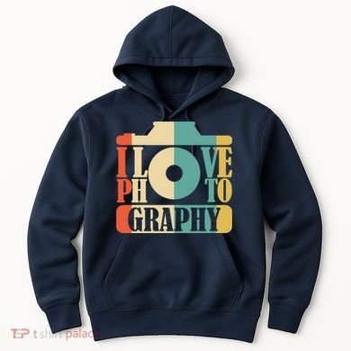 I Love Photography Camera Hoodie