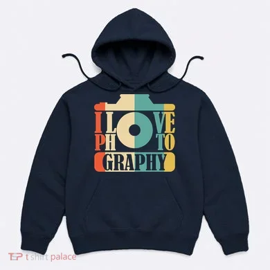 I Love Photography Camera Hoodie