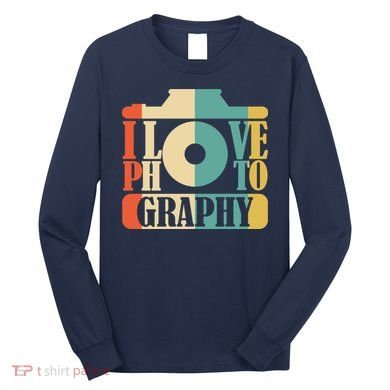 I Love Photography Camera Long Sleeve Shirt