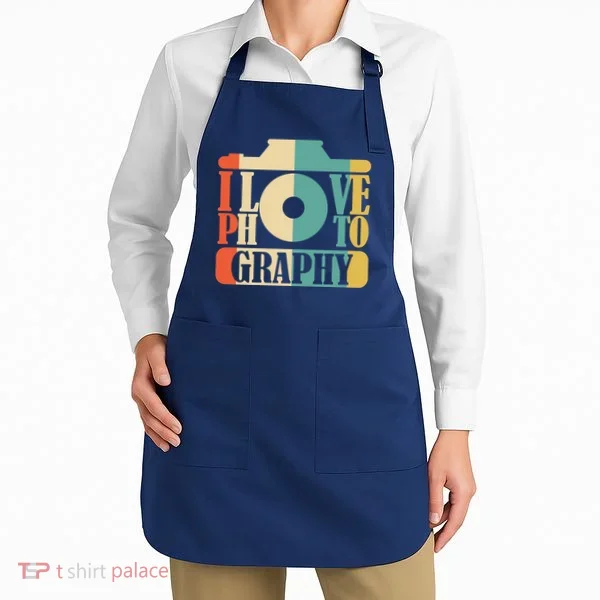 I Love Photography Camera Apron