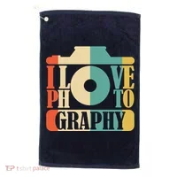 I Love Photography Camera Golf Towel thumb 0