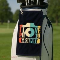 I Love Photography Camera Golf Towel thumb 2