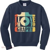 I Love Photography Camera Kids Sweatshirt thumb 0