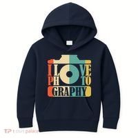 I Love Photography Camera Kids Hoodie thumb 0