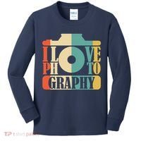 I Love Photography Camera Kids Long Sleeve Shirt thumb 0