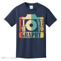 I Love Photography Camera Kids T-Shirt thumb 0