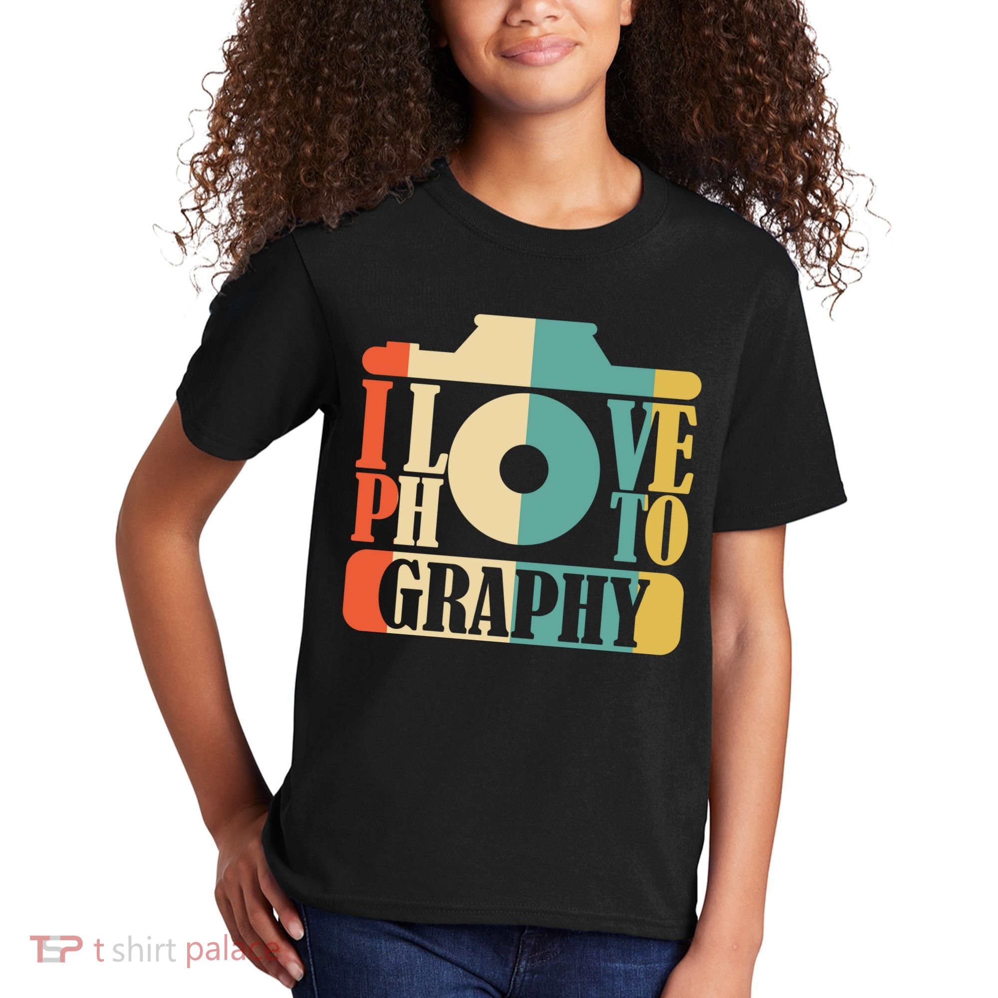 I Love Photography Camera Kids T-Shirt