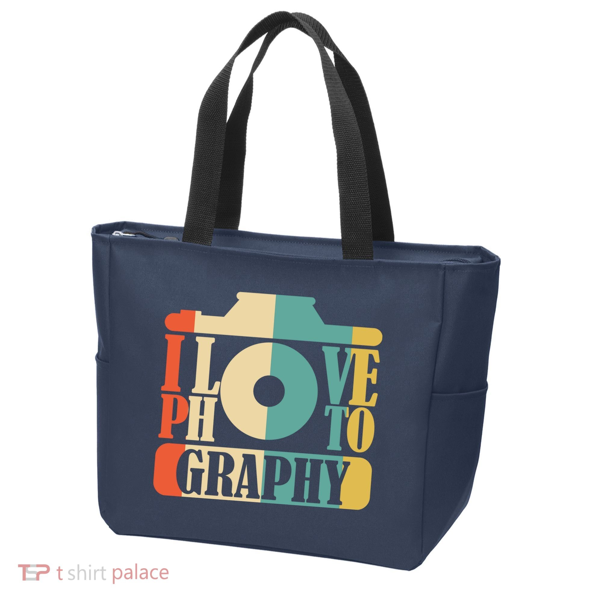 I Love Photography Camera Tote Bag